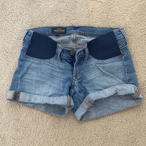 Jcrew denim maternity shorts